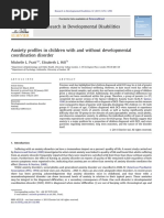 Anxiety Profiles in Children With and Without Developmental Coordination Disorder