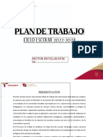 Plan de Trabajo Ciclo Escolar 2022-2023