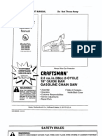 Sears Chainsaw Manual