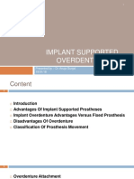 Implant Supported Overdenture: Presented By:-Dr. Anuja Gunjal 19/01/18