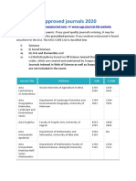 List of Ugc Approved Journal