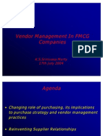 Vendor Management in FMCG Companies