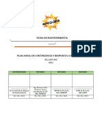 PLA-SST-002 - Plan Anual de Contingencia y Respuesta A Emergencias