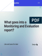 Monitoring and Evaluation Report Checklist