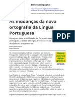 As Mudancas Da Nova Ortografia Da Lingua Portuguesa