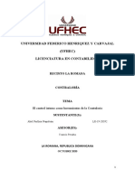 Universidad Federico Henriquez Y Carvajal (Ufhec) Licenciatura en Contabilidad