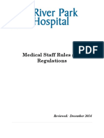 Medical Staff Rules and Regulations