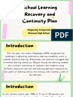 School Learning Recovery Plan