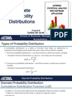 ACTED061L Lesson 4 - Discrete Probability Distributions