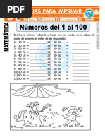 Ficha de Numeros Del 1 Al 100 para Segundo de Primaria