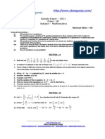 Sample Paper - 2011 Class - XI Subject - Mathematics: Maximum Time - 3 Hrs Maximum Marks - 100