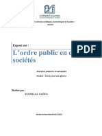 Exposé Ordre Public en Droit Des Societes