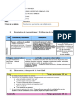 Propósitos de Aprendizajes y Evidencias de Aprendizajes: I. Datos Informativos