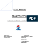 Swot Analysis &amp Global Marketing of Pepsico