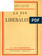 Backe Herbert - La Fin Du Libéralisme (1942)