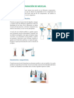 Métodos de Separación de Mezclas