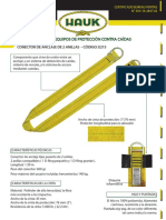 Hauk Conector E215 de Anclaje 1.5MTS X 2 Anillas