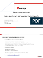 Clase N°01 - Sincrónica - Evaluación Del Método de Explotación PDF