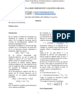 Informe N°10 Estudio de La Descomposición Catalítica Del H2O2