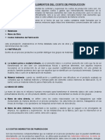 Material de Apoyo Unidad IV Elementos Del Costo de Producción