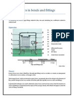 Energy Losses in Bends and Fittings Lab Report