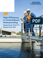 High Efficiency in Cementitious Waterproofing