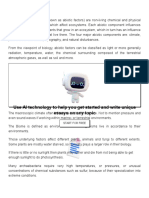 Abiotic and Biotic Components Free Essay Example