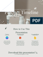 Soft Green and Beige Simple Doodles Product Timeline Presentation