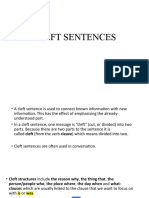 Cleft Sentences