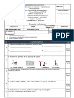 Prueba Objetiva Educacion Fisica