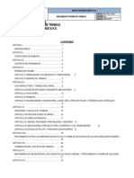 Reglamento Interno de Trabajo Empresa. Parcial 3 Corte.