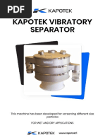 Kapotek-Vib Separator Wet Process