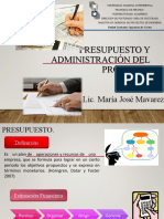 Unidad 8. Presupuesto y Administracion Del Proyecto