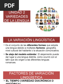 Unidad 2. Variedades de La Lengua