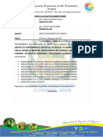 Informe #006 - Requerimiento de Bienes