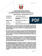 Tribunal de Fiscalización Ambiental Sala Especializada en Minería, Energía, Actividades Productivas e Infraestructura y Servicios