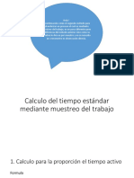 Calculo Del Tiempo Estándar Mediante Muestreo Del Trabajo