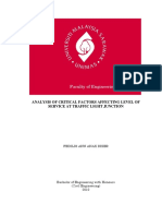 Analysis of Critical Factors Affecting Level of Service at Traffic Light Junction (24pgs)