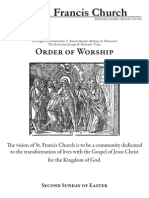 Order of Worship: St. Francis Church