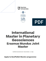 Apply To GeoPlaNet Master Programme - GeoPlaNet International Master - Erasmus Mundus