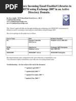 How To Configure Incoming Email Enabled Libraries in MOSS2007 RTM Using Exchange 2007 in An Active Directory Domain