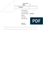 SPI Data Take On Procedure R01 - Generic