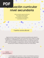 Evaluacion Curricular Nivel Secundaria