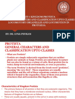 Unit:1 Kingdom Protista General Characters and Classification Upto Classes Locomotory Organelles and Locomotion in Protozoa