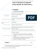 Examen - (AAB01) Cuestionario 2 - Resuelva La Segunda Evaluación Parcial Que Aborda - Las Adicciones y Salud