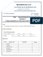 Voltage Regulation of alternator-EMF, MMF - ZPF-Expt-7