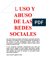 EL USO Y ABUSO DE LAS REDES SOCIALES Imprimir