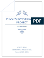 Physics Investigatory Project