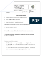 Exercícios Sobre Radiação Ionizantes