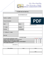 Cuerpo Escritura Datos Personales